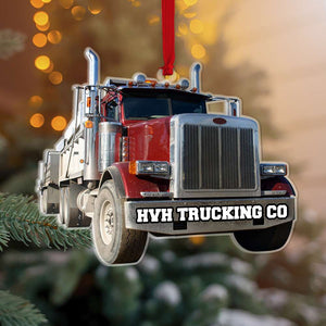 Trucker Car, Christmas Gift Custom Shape Ornament - Ornament - GoDuckee