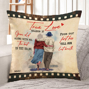 Grow Old Along With Me Personalized Elder Couple Pillow - Pillow - GoDuckee