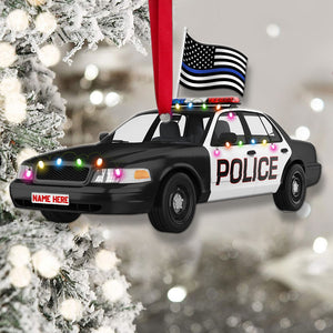 Police Car Christmas Ornament - Personalized Christmas Gift For Police Officer - Ornament - GoDuckee