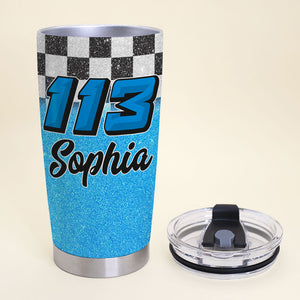Personalized Motocross Girl Tumbler Cup - Muddy Hair Don't Care - Tumbler Cup - GoDuckee