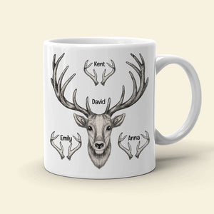 Daddy's Hunting Buddies, Personalized Coffee Mug For Hunting Dad, Father's Day Gift For Hunting Lovers - Coffee Mug - GoDuckee