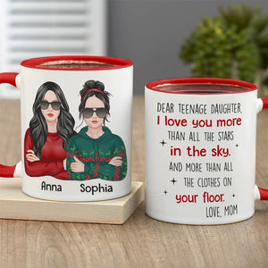 I Love You More Than All The Stars Personalized Mom And Daughter Mug - Christmas Gift - Coffee Mug - GoDuckee