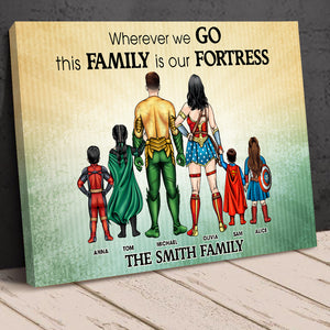 Family Where We Go Personalized Canvas Print, Family Gift - Poster & Canvas - GoDuckee
