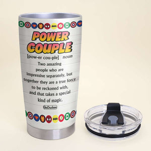 Power Couple - Personalized Tumbler for Same Sex Couple - Tumbler Cup - GoDuckee