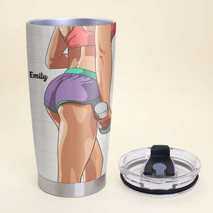 Personalized Gym Girl Tumbler - Be A Badass With A Good Ass GYM2104 - Tumbler Cup - GoDuckee