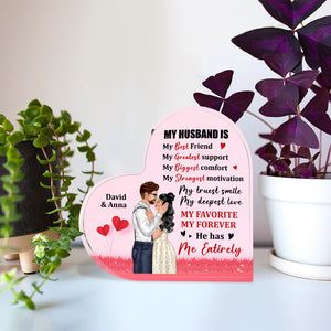 My Husband Is My Best Friend Personalized Couple Plaque, Gift For Couple - Decorative Plaques - GoDuckee