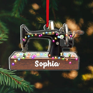 Sewing Machine Personalized Acrylic Custom Shape Ornament,Christmas Gift - Ornament - GoDuckee