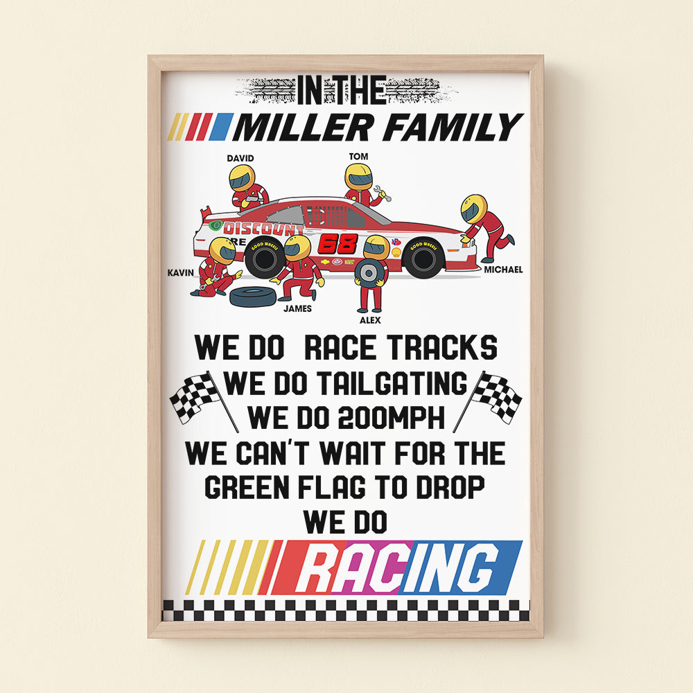 In This Family We Do Race Racks Personalized Racing Canvas Print - Poster & Canvas - GoDuckee