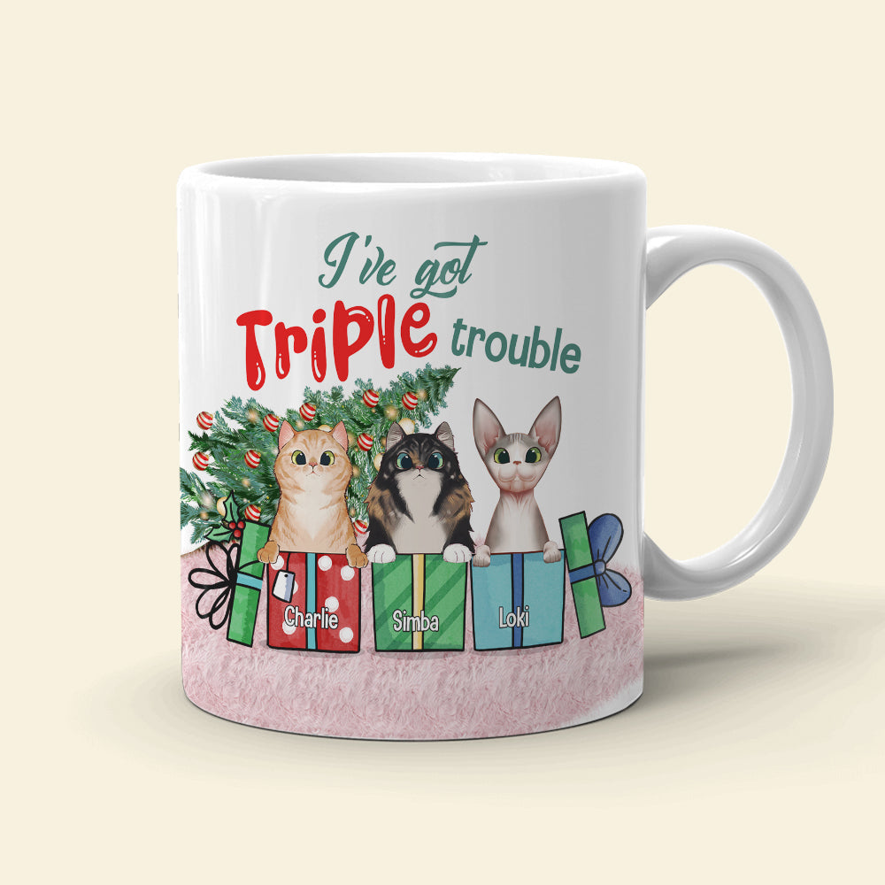 Pet Trouble, Personalized Troublemaker White Mug - Coffee Mug - GoDuckee