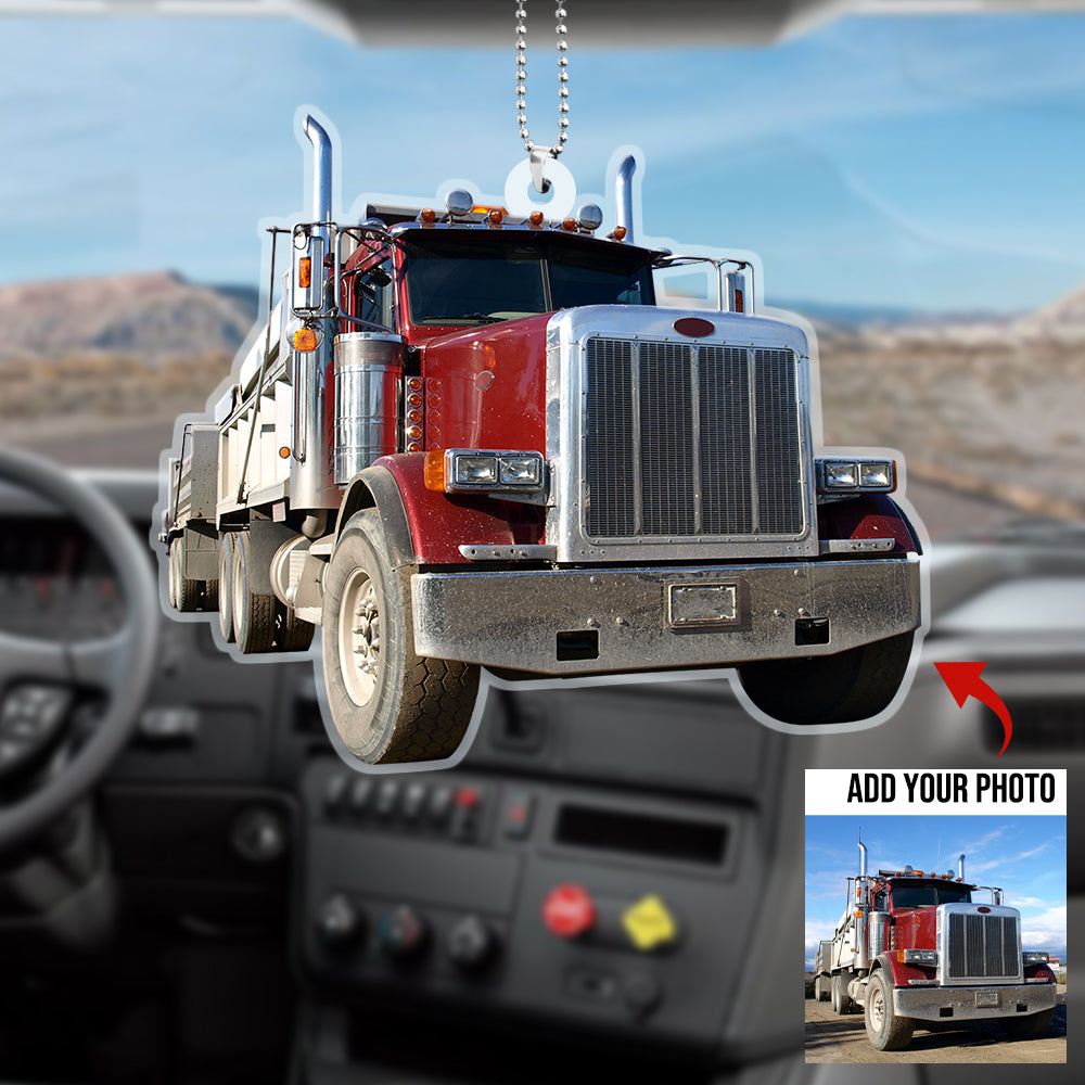 Trucker Personalized Flat Car Ornament - Ornament - GoDuckee