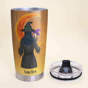 Personalized Dog Mom Tumbler A Witch And Love Dog It Was Me The End - Tumbler Cup - GoDuckee