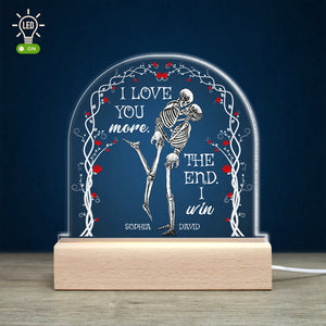 I Love You More. The End. I Win - Gift For Couple - Led Light Wooden - Led Night Light - GoDuckee