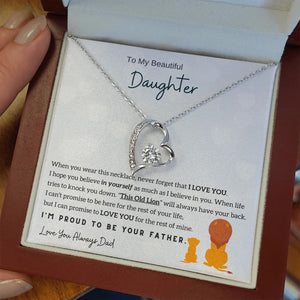 To My Daughter - Never Forget That I Love You, Forever Love Necklace With Box - - GoDuckee
