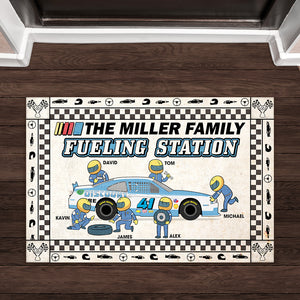 Fueling Station Personalized Racing Doormat - Doormat - GoDuckee