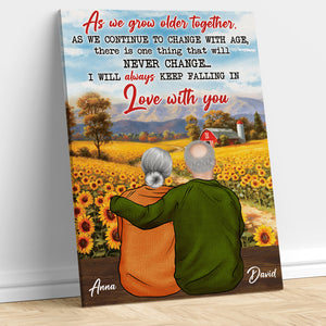 Keep Falling In Love With You, Personalized Old Couple Poster & Canvas - Poster & Canvas - GoDuckee