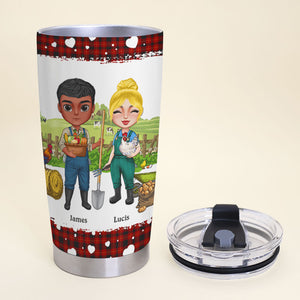 And So Together We Built A Life We Love Personalized Farmer Couple Tumbler Cup - Tumbler Cup - GoDuckee