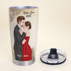 Couple Soulmate Noun, Couple Married Kissing Personalized Tumbler - Tumbler Cup - GoDuckee