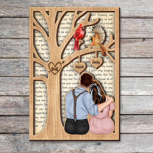 Couple Sweet Valentine Day, Couple Layers Wood Sign - Wood Sign - GoDuckee