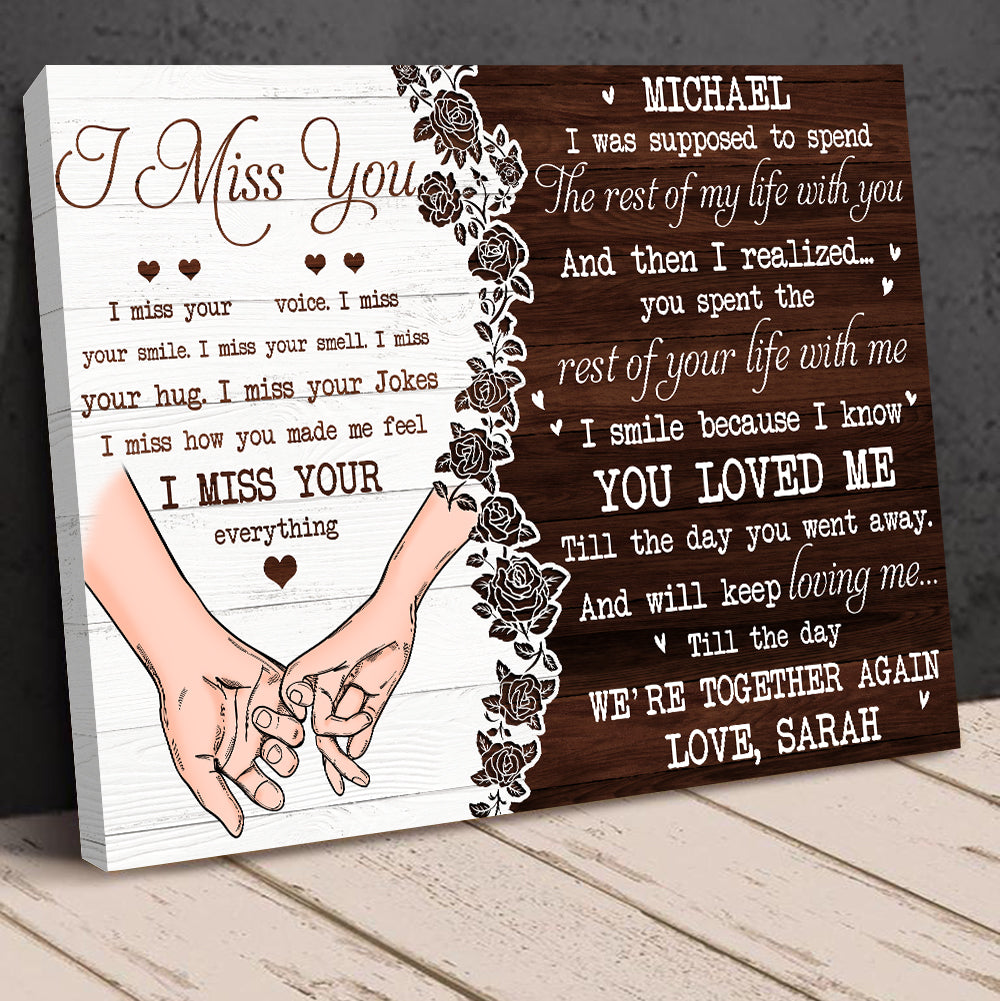 I Miss Your Everything Personalized Canvas Printed, Memorial Gift - Poster & Canvas - GoDuckee