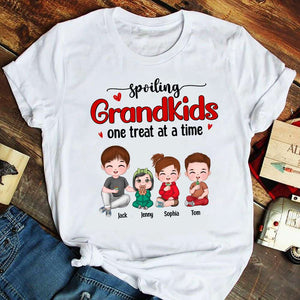 Personalized Grandma Shirt Spoiling Grandkids - One Treat At A Time, Gift From Grandkids - Shirts - GoDuckee