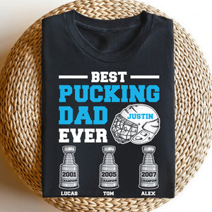 Best Pucking Dad Ever Personalized Hockey Dad - Shirts - GoDuckee