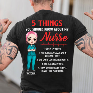 Personalized Nurse's Husband Shirts - 5 Things You Should Know About My Nurse - Shirts - GoDuckee