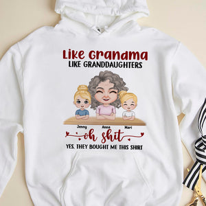 Like Grandma Like Granddaughters, Personalized Shirt, Gift For Grandma, Mother's Day Gift, Grandma With Her Grandkids - Shirts - GoDuckee