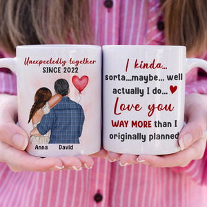 Love You Way More Than I Originally Planned Personalized Couple Mug, Gift For Couple - Coffee Mug - GoDuckee