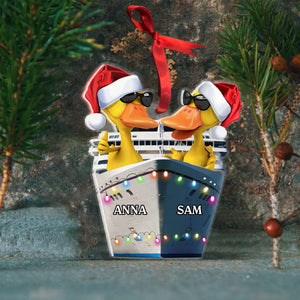 Cruising Duck Christmas Gift-Personalized Acrylic Ornament - Ornament - GoDuckee