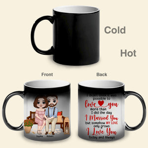 Love You More Than I Did Yesterday, Personalized Couple Magic Mug, Gift For Him/Her - Magic Mug - GoDuckee