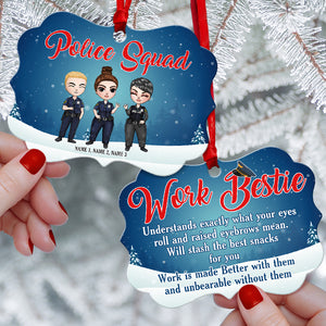 Police Squad Work Bestie - Personalized Christmas Ornament - Gift for Police - Ornament - GoDuckee