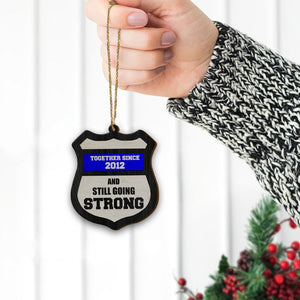Police Couple Together Since And Still Going Strong Personalized Custom Shape Ornament - Ornament - GoDuckee