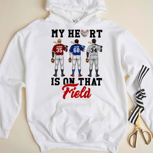 Baseball Batter My Heart Is On That Field Personalized Shirts - Shirts - GoDuckee