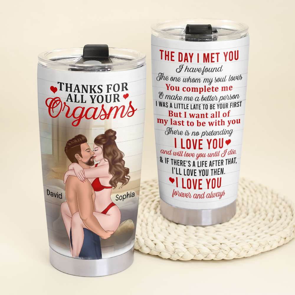 Love You Forever And Always Personalized Tumbler, Gift For Husband, Couple Romantic Kissing Tumbler, Anniversary, Birthday Gift - Tumbler Cup - GoDuckee