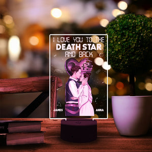 Couple I Love You To The Death And Back Personalized Led Night Light - Led Night Light - GoDuckee