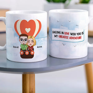 Falling In Love With You Is My Greatest Adventure - Personalized Couple Mug - Gift For Couple - Coffee Mug - GoDuckee