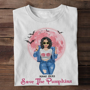 Breast Cancer Save The Pumpkins Custom Shirts - Shirts - GoDuckee