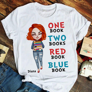 Book One Book Two Book Red Book Blue Book Personalized Shirts - Shirts - GoDuckee