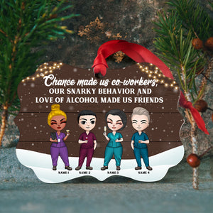 Nurses Friends Chance Made Us Co-workers Personalized Ornament - Ornament - GoDuckee