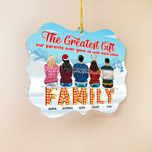 Greatest Gift Our Parents Gave Us is Each Other Personalized Benelux Ornament, Christmas Gift For Siblings - Ornament - GoDuckee