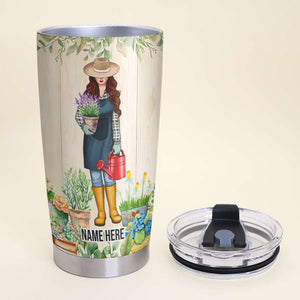 Personalized Gardening Tumbler - Just A Girl Who Has A Serious Plant Addiction - Tumbler Cup - GoDuckee