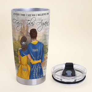 Personalized Couple Tumbler - Every Time I See You I Believe In Fairy Tales Again - Beauty & Beast - Tumbler Cup - GoDuckee