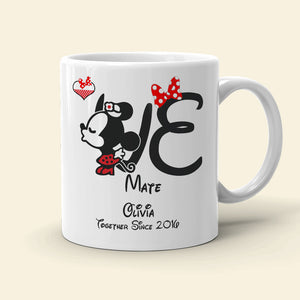 Personalized Mouse Couple Mug, Gift For Couples - Coffee Mug - GoDuckee