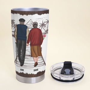 The Day I Met You I Found My Missing Piece Personalized Elder Couple Tumbler Cup - Tumbler Cup - GoDuckee