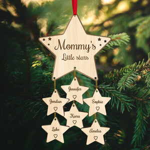 Mommy's Littler Starts Personalized Special Wood Ornament, Gift For Mother - Ornament - GoDuckee