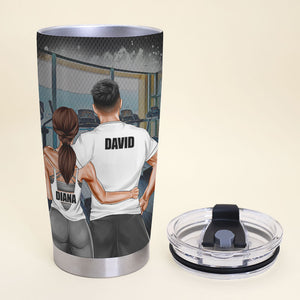 Personalized Gym Couple Tumbler - A Fitness Girl Is The Best Kind Of Girl Friend - Tumbler Cup - GoDuckee
