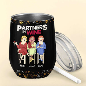 Partners In Wine, Personalized Tumbler, Funny Gift For Best Friends - Wine Tumbler - GoDuckee