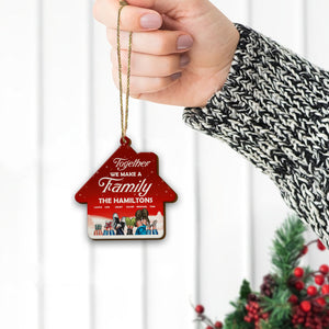 Together We Make A Family Personalized Layer Wood Ornament, Christmas Gift For Family - Ornament - GoDuckee