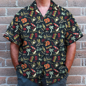 Surfing Hawaiian Shirt - Cute Surf Beach Cartoon Pattern - Hawaiian Shirts - GoDuckee