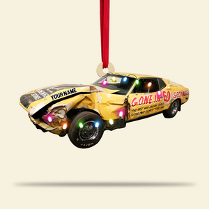 Personalized Classic Movie Car Collection Ornament - Custom Name Christmas Tree Decor For Car Lovers - Ornament - GoDuckee